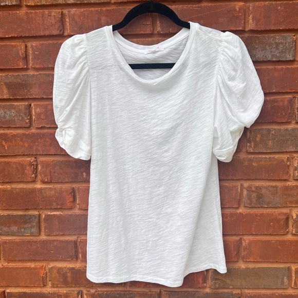 Goldie Lewinter Women's Signature Slub Mutton
Sleeve Knot Tee Shirt Top - Picture 2 of 5